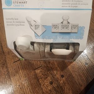 Martha Stewart Butterfly Lace Punch Set - White and Black